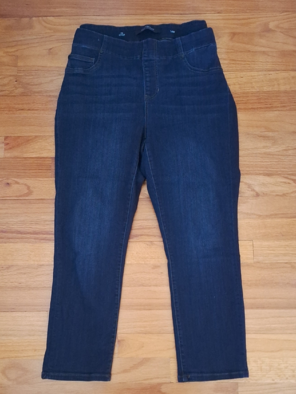 Liverpool Stretch Jeans Crop Jeans Womens 16 W Dark Denim Jeans